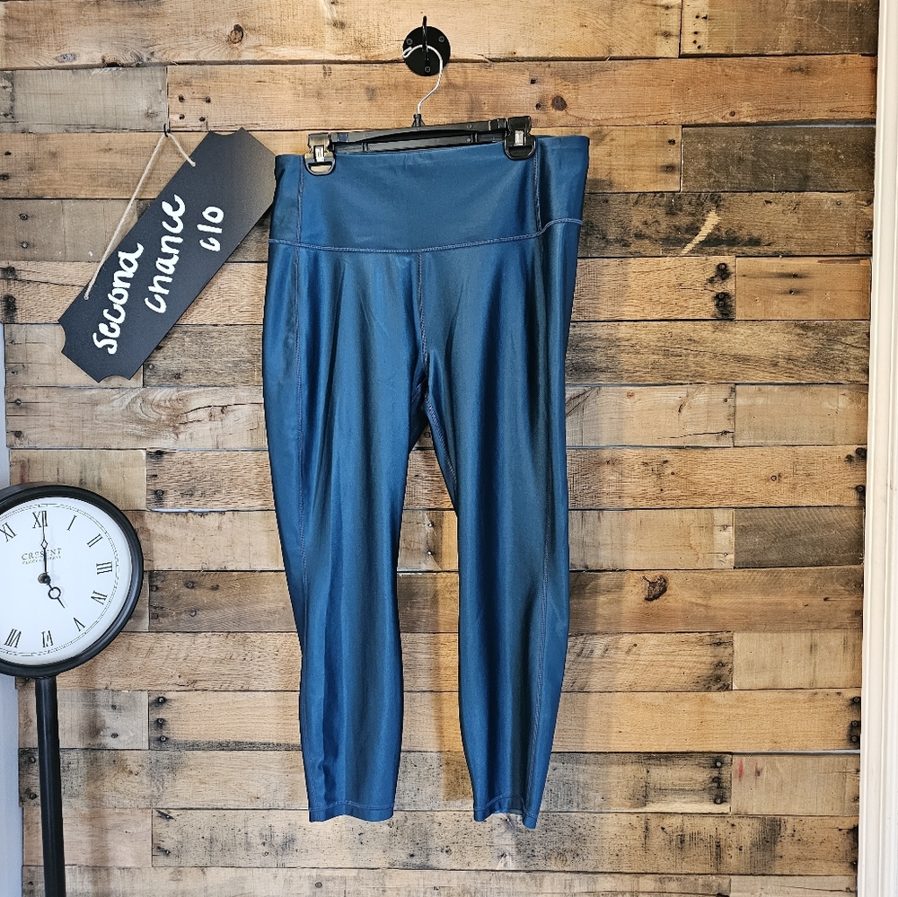 All in Motion Women's Midnight Green High Waisted Leggings Size XL